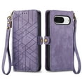 thumbnail image 2 of Nalacover Case for Google Pixel 8, with RFID Blocking Card Slot Holder, Magnetic Flip Folio Purse Case, PU Leather Zipper Handbag with Detachable Lanyard Strap for Google Pixel 8, Purple, 2 of 12