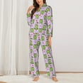 thumbnail image 2 of Balery Happy Frogs1 Pattern Pajama Sets for Women Long Sleeve 2 Piece Sleepwear Loungewear Sets Soft PJ's with Pockets Long Sleeve Comfy Pj Sets-Large, 2 of 7