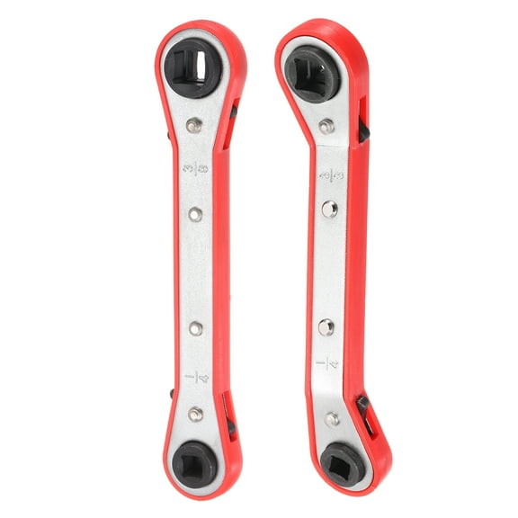 Uxcell 2pcs 1/4" 5/16" 3/16" 3/8" HVAC Service Wrench Set, Red