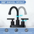 thumbnail image 7 of WOWOW 4 in. Centerset Double Handle High Arc Bathroom Faucet with Pop Up Drain and Water Supply Hoses, 7 of 7