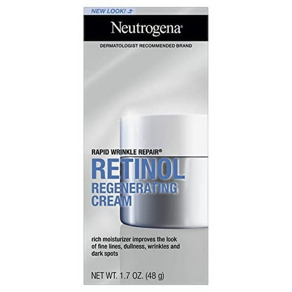 Neutrogena Rapid Wrinkle Repair Retinol Face Moisturizer, Daily Anti-Aging Face Cream with Retinol & Hyaluronic Acid to Fight Fine Lines, Wrinkles, & Dark Spots, 1.7 oz