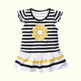 thumbnail image 5 of Cethrio Girls T Shirts, Stripe Flutter Sleeve Casual Graphic Tees Summer Tops Black Size 5T, 5 of 5