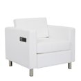 thumbnail image 1 of Chaise Atlantic avec Station de Recharge Simple en Tissu Dillon Snow White, 1 of 4