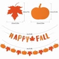thumbnail image 3 of Harvest Festival Felt Banner Set Maple Leaf Pumpkin Fall Garland Decor, 3 of 6