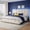 Beige, variant on King Size Bed Frame with Upholstered Headboard Upholstered Bed Frame with LED Lights Bed Frame with Storage,Gray