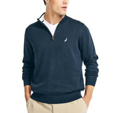 Nautica Men's Navtech Quarter Zip Sweater Dark Blue 3XL