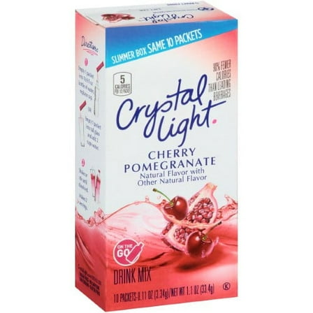 Crystal Light Sugar-Free Cherry Pomegranate Drink Mix (Pack of 2)