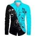 thumbnail image 1 of Camisa de hombre con estampado floral en HD de moda, color degradado, informal, para fiestas al aire libre, suave y cómoda, estilo nuevo, 1 of 6