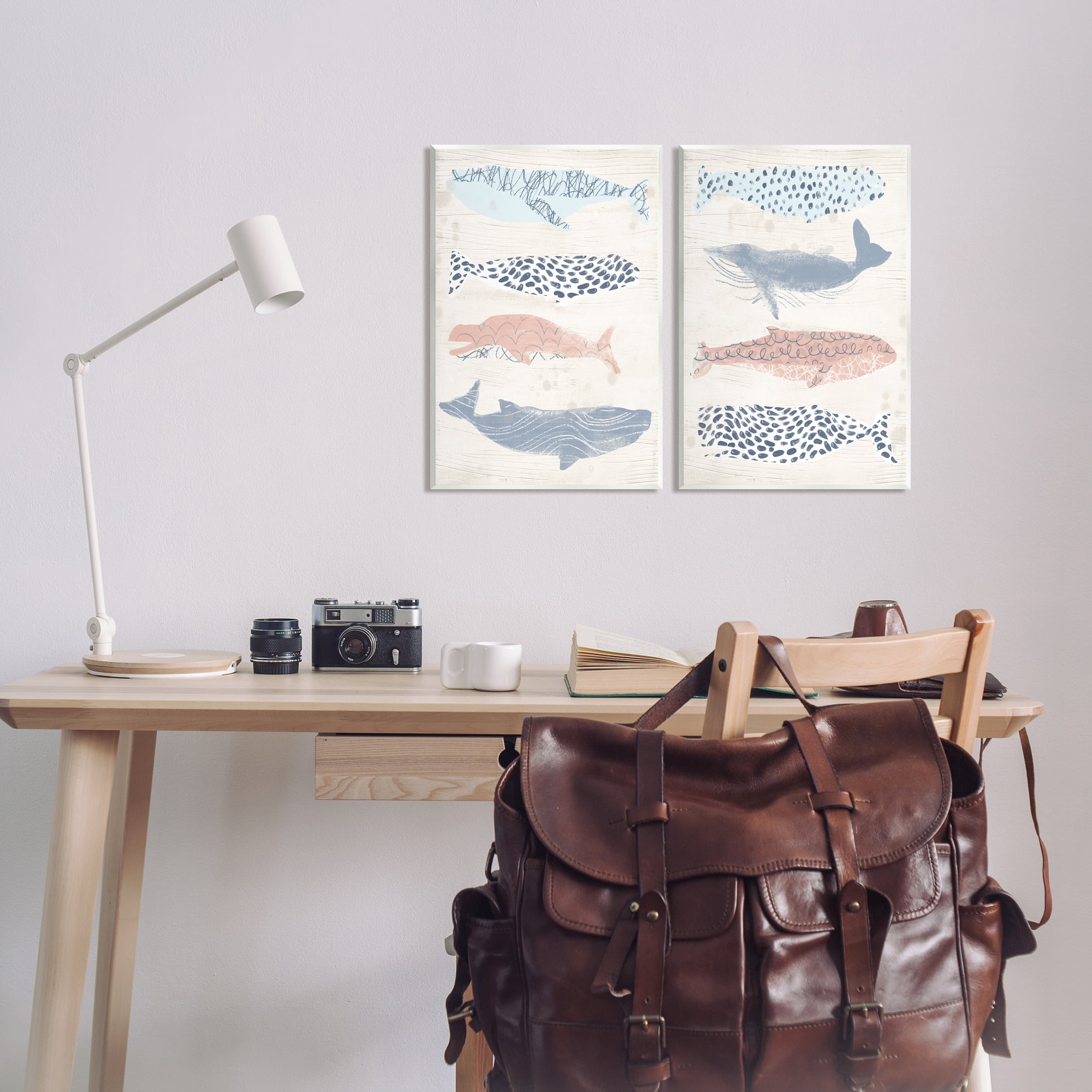 Stupell Industries Rustic Patterned Sea Life Animals & Insects Painting Unframed Art Print Wall Art, 13 x 19