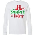 thumbnail image 3 of Inktastic Santa's Helper, Elf Shoes, Snowflakes, Christmas Long Sleeve T-Shirt, 3 of 5