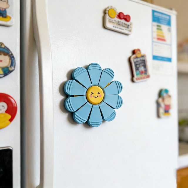 Magnetic Fridge Clips with Petal Design for Notes Photos Lists and Office Kitchen Organization