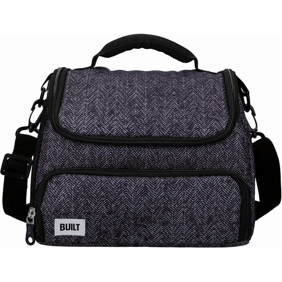 Lonchera Térmica Doble Compartimento Negra BUILT