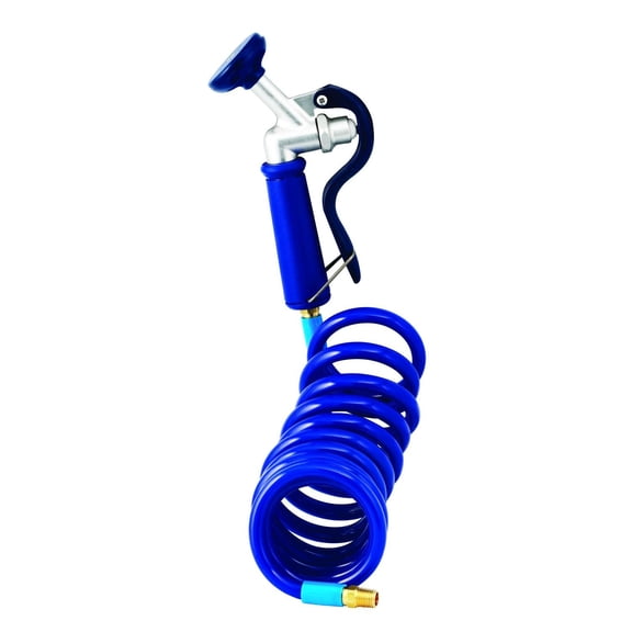 T&S Brass PG-35AV-CH Pet Grooming Aluminum Angled Spray Valve and Coiled Hose