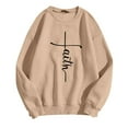 thumbnail image 4 of Womens Casual Sweatshirt Crew Neck Yeshua Lord Printed Pullover Long Sleeve Loose Fit Tops Fashion 2025, 4 of 4