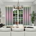 thumbnail image 5 of Lfeey Grommet Ombre Blackout Curtains, Teal Pink Gradient Color Blocking Curtain Drapes, 42x63 Inches, 2 Panels, 5 of 6