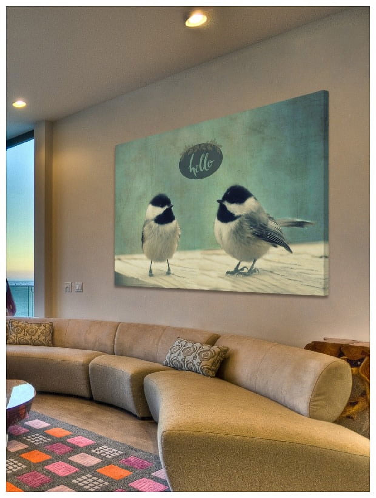 Marmont Hill "Hello Birds 2" by Robert Dickinson Painting Print on Canvas