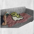 thumbnail image 5 of Saying Soft Flannel Fleece Throw Blanket, Stay Positive Retro Pop Art Lettering Half Toned Background, Cozy Plush for Indoor and Outdoor Use, 70" x 90", Coral Pastel Yellow, by Ambesonne, 5 of 5