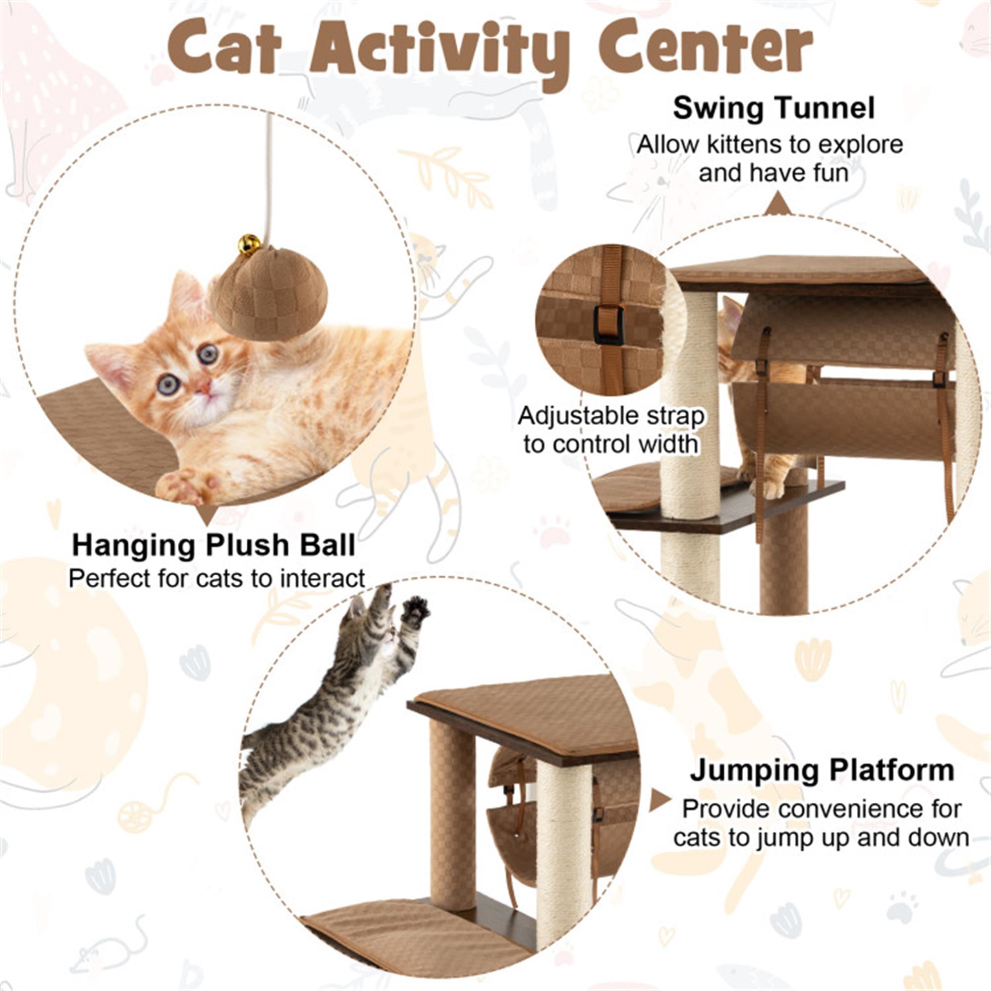 Pefilos 53" Modern Cat Tree Tower for Indoor Cats, Multi-Level Cat Condo with Scratching Posts, Perch, Washable Removable Cushions, Cat Tree House, Brown Pefilos 53" Modern Cat Tree Tower for Indoor Cats, Multi-Level Cat Condo with Scratching Posts, Perch, Washable Removable Cushions, Cat Tree House, Brown