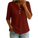 thumbnail image 2 of Neewe Womens Plain V Neck Button Dressy Casual Summer Short Sleeve Button Down Shirts Business Work Tops, 2 of 6