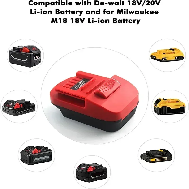 Battery Adapter For De*walt for Mil*wa*ukee 18V Li-on Battery Convert To for Snap-on 18V Power Tool
