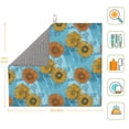 thumbnail image 3 of Naloa Sunflowers Dish Drying Mat for Kitchen Counter, Heat Resistant Drainer Mats, Absorbent Draining Mat,Dish Rack Pad,16"x18", 3 of 8