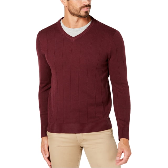 Club Room Chandail Texturé pour Hommes, Rouge, Très Grand
