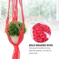 thumbnail image 3 of unbranded 1Ud Red Hanging Basket Net Hand Knitted for Indoor Outdoor Plant Decoration and Balcony Gardening, 3 of 8