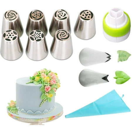 

Nozzle set professional stainless steel Russian nozzle attachments ， Cupcake decoration baking set baking accessories cake decorating