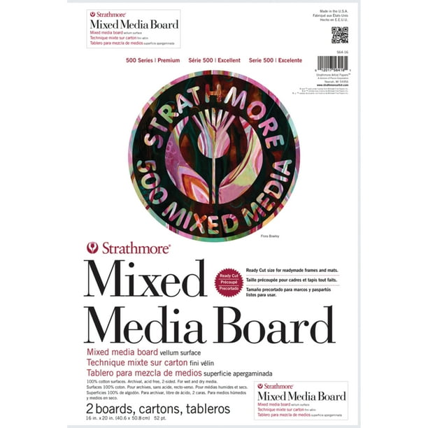 Strathmore Mixed Media Board 500 Series, 16" x 20", 2/Pkg. Walmart