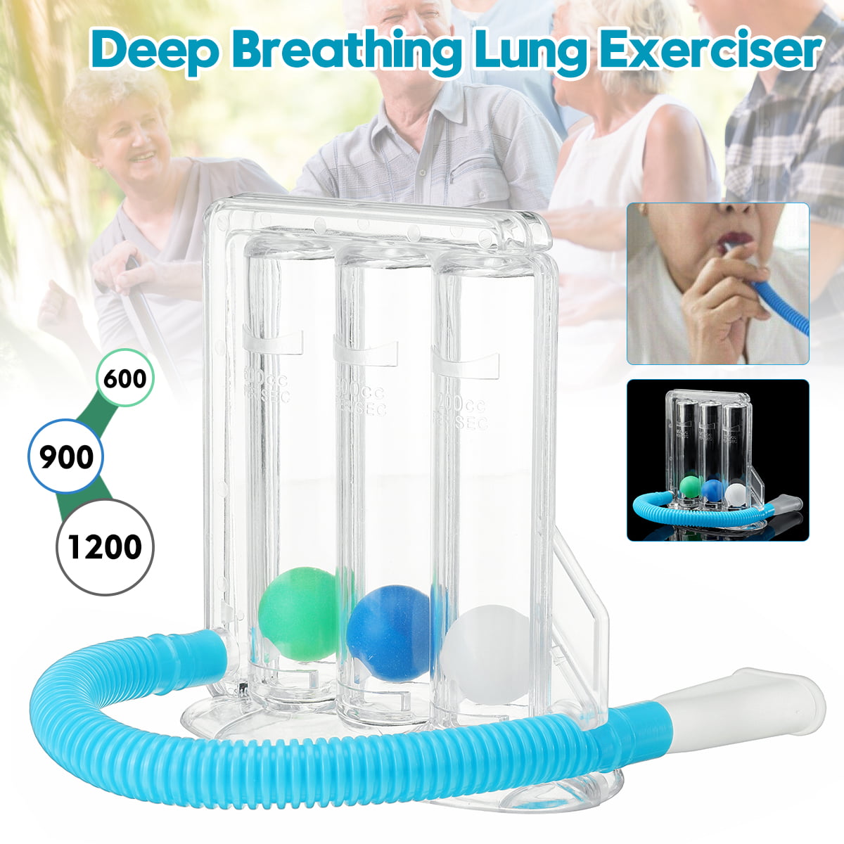 Breathing Trainer, Deep Breathing Lung Exerciser Incentive ...