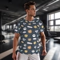 thumbnail image 3 of Wukai Cartoon Animals Print Men's Short-Sleeved Mesh T-Shirt,Quick-Dry Short Sleeve Workout T-Shirt-X-Large, 3 of 8
