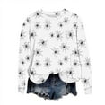thumbnail image 7 of VKOYWKM Crew Neck Sweatshirts Women Halloween Spiderweb Sweatshirt Oversized Sweatshirt Long Sleeve Pullover Tops Spooky Graphic Sweatshirts, 7 of 7
