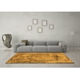 thumbnail image 3 of Ahgly Company Indoor Round Abstract Orange Modern Area Rugs, 3' Round, 3 of 4