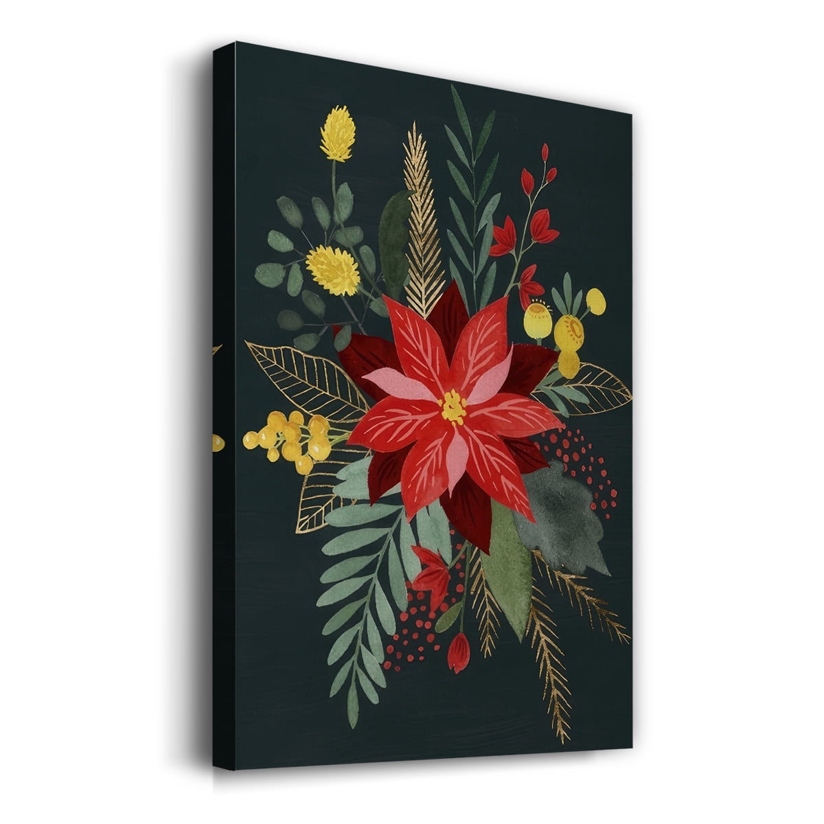Bright Christmas Night Collection B- Gallery Wrapped Canvas