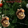 thumbnail image 4 of LmnLft 3D Forest Animal Acorn Ornaments,Woodland Creatures Christmas Ornaments,2026 Cozy Forest Christmas Figurine,New Pine Cone Animal Decoration,Acrylic Hanging Ornament Home Party Décor,F, 4 of 6