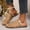 Gold, variant on ATENAR Womens Sandals Comfortable Slide Women Sandals Flat Womens Shoes Silver 7.5