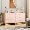 thumbnail image 6 of NEILA Pink Sleek 3-Drawer Modern Dresser – Stylish Black Nightstand with Gold Handles for Bedroom, Closet, and Office Storage, 6 of 7