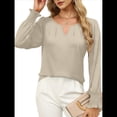 thumbnail image 2 of Blusas de Larga para Mujer, Blusas Informales de Negocios, Elegantes, para el Trabajo, la Oficina, Camisas Holgadas de Verano, Conjuntos de Moda 2025 Albaricoque XXL, 2 of 8