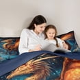 thumbnail image 5 of Homewish Magical Dragon Bedding Comforter Set 2pcs for Teens Boys Girls,Orange Blue Twin Comforter Sets Microfiber,Universe Galaxy Breathable Bedding Set,Luxury Bedroom Decor,Reversible, 5 of 8