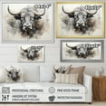 thumbnail image 4 of Designart "Simplistic Bison Silhouette" Animals Buffalo Picture Framed Canvas Art Print, 4 of 5