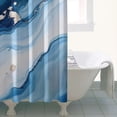 thumbnail image 4 of Blue White Gold Marble Pattern Shower Curtain 36"x72" ,Bathroom Decorative Shower Curtains Set with 12 Hooks,Modern Waterproof Washable Shower Curtain, 4 of 6