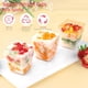 thumbnail image 2 of 50 Piezas 2oz/60ml Vasos de postre con 50 Cucharas + 50 Tenedor, Tazones para Postre, Mini Tazas de plástico para aperitivos, Para degustar tartas, postres, gelatinas, frutas,, 2 of 5