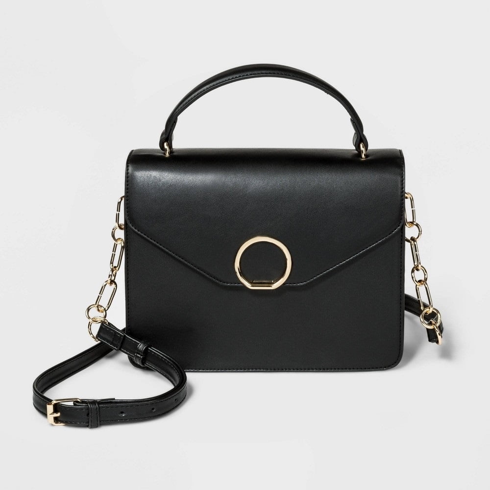 black top handle crossbody bag