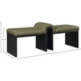 thumbnail image 5 of Meridian Furniture Delphine Olive Vegan Leather Upholstered Bench, 5 of 8