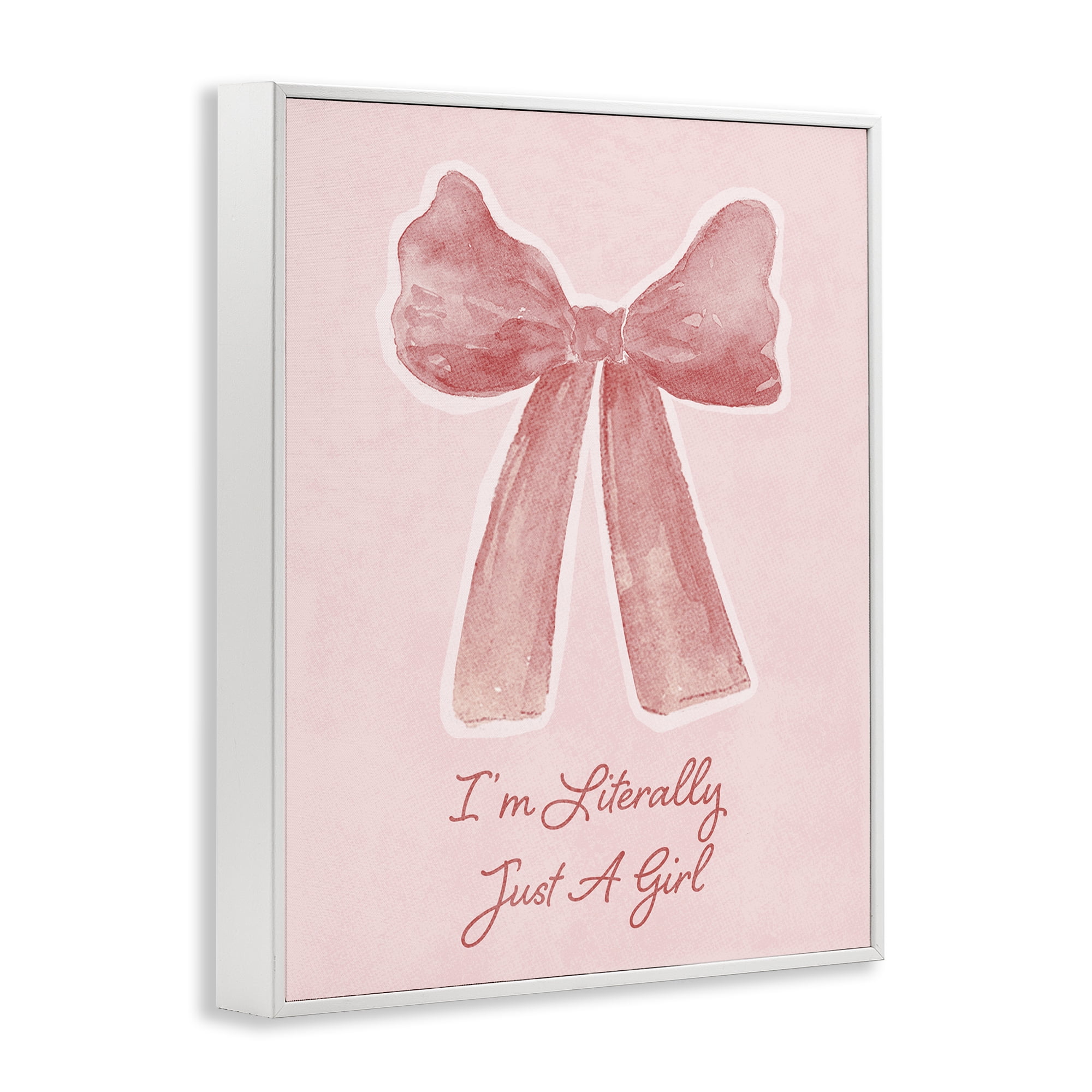 Stupell Industries Literally Just A Girl White Framed Giclee Art, design by Lucille Price