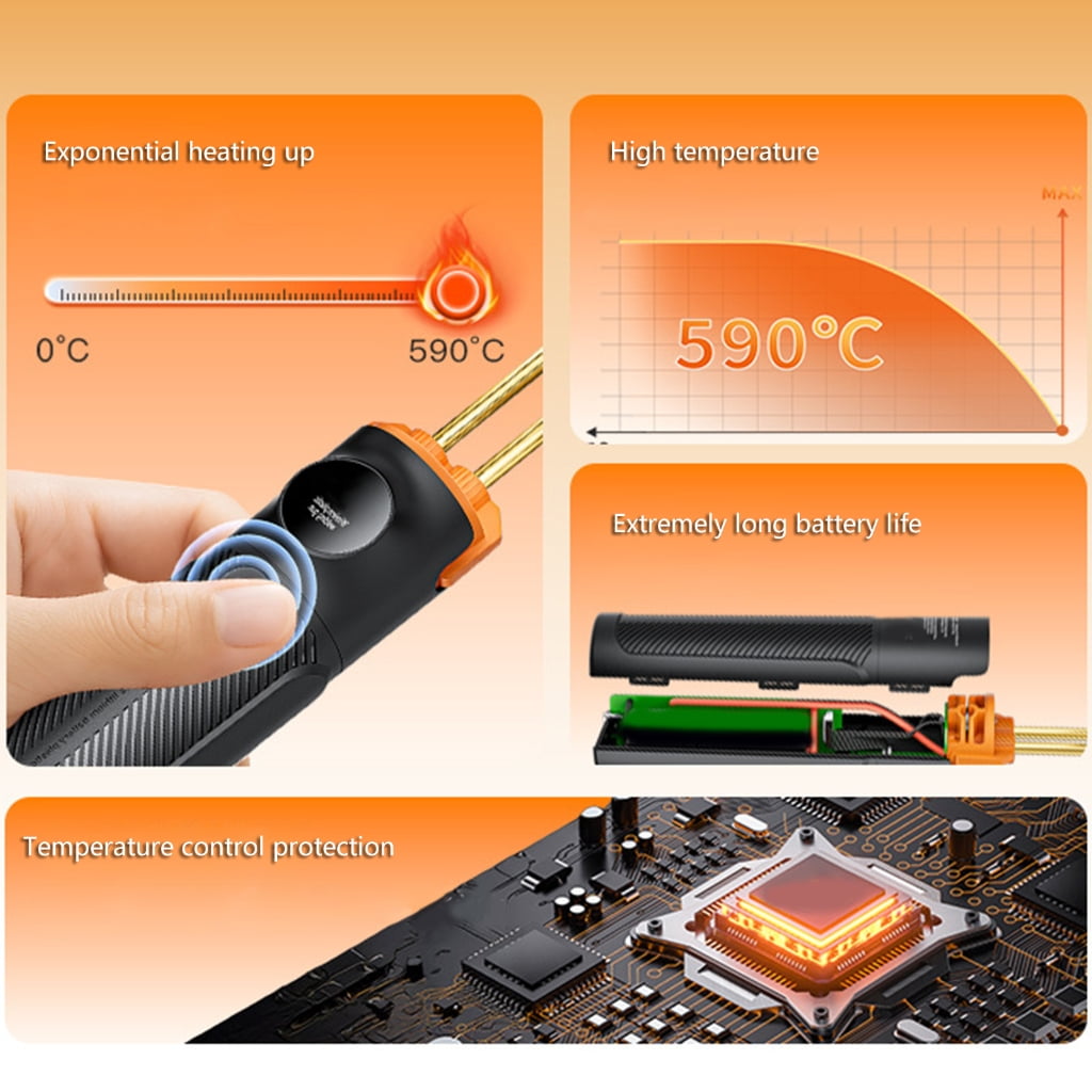 MOMOJIA Instantly 590℃ Plastic Welding Guns Repair Tool Cordless Design With 4000mAh Battery Precise LED Lighting Systems