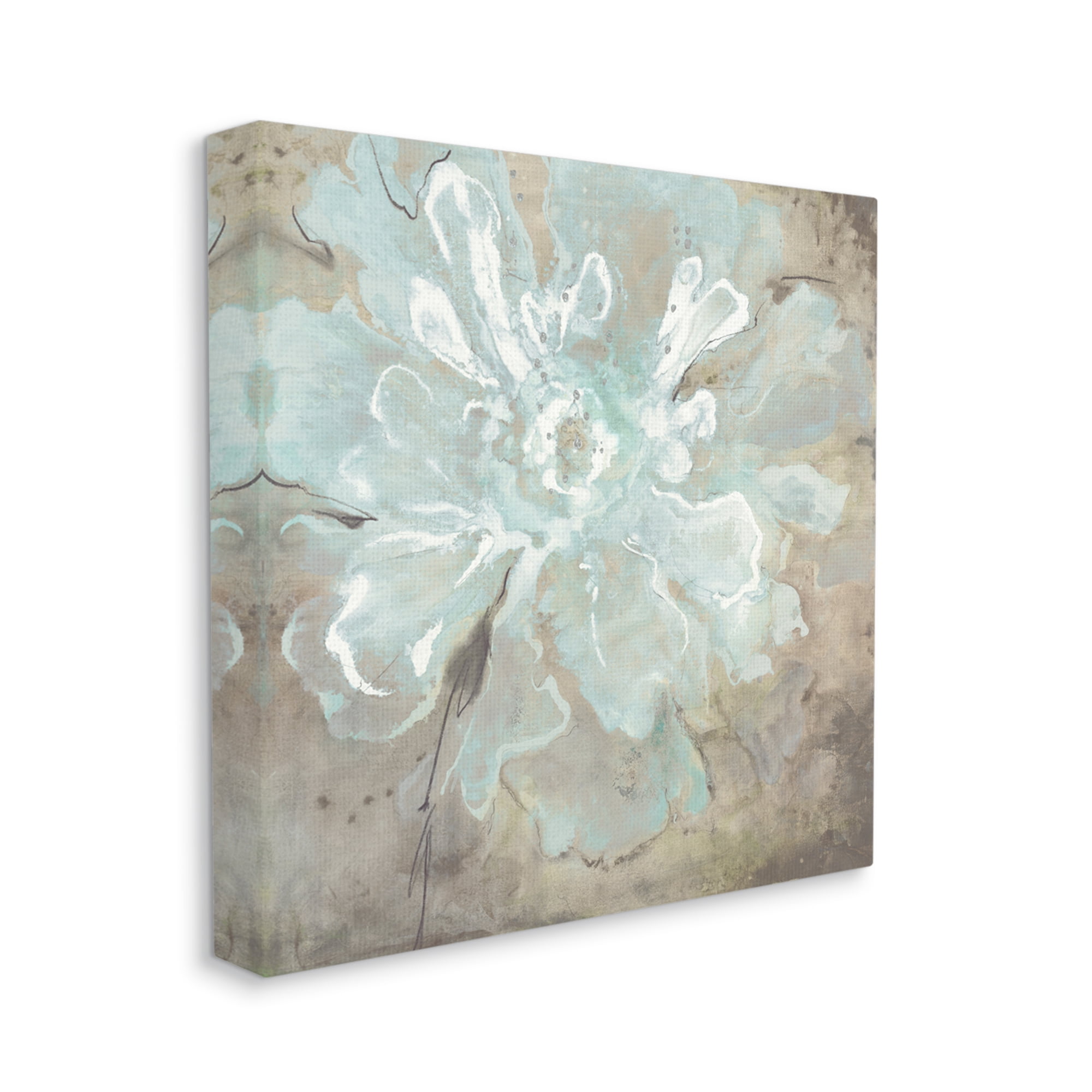 Stupell Industries Abstract Country Flower Botanical & Floral Painting Gallery Wrapped Canvas Print Wall Art, 17 x 17