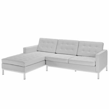 Modway Loft Leather Right-Arm Corner Sectional Sofa, Multiple Colors