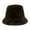 Coffee, variant on Winter Bucket Hats Fuzzy Bucket Hats Plush Bucket Cap Solid Keep Warm Fashion Plush Flat Top Hat for Unisex