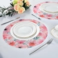 thumbnail image 6 of 1PC Place Mats Flowers Flamingo Round Placemat Heat-Resistant Placemats Dining Table Mat Circle Shape 15.4" for Kitchen/Dinner/Party/Restaurant Home Decor Gifts, 6 of 7